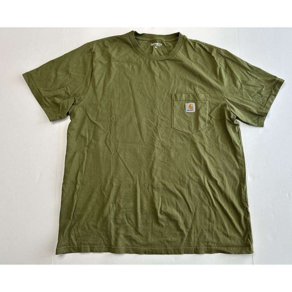 Carhartt Men’s Olive Green Pocket Tee T-Shirt Short Sleeve XL